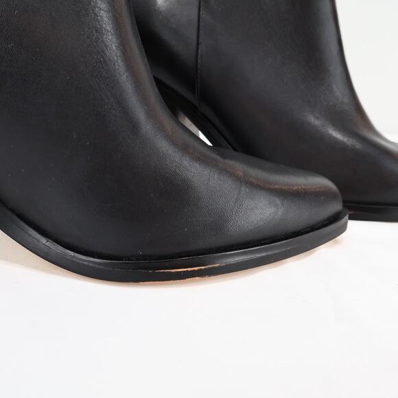 Calvin Klein Women's Fallone Mid-Calf Side-Zip Leather Black Boot Size 8 - Picture 9 of 12